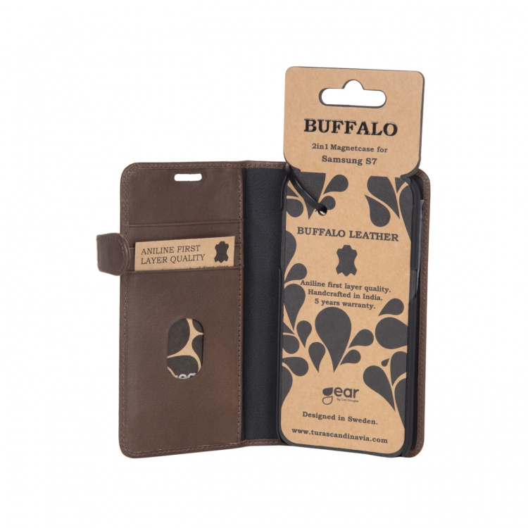 Buffalo Wallet Læder Samsung S7 Brun Buffalo Wallet Læder Samsung S7 Brun