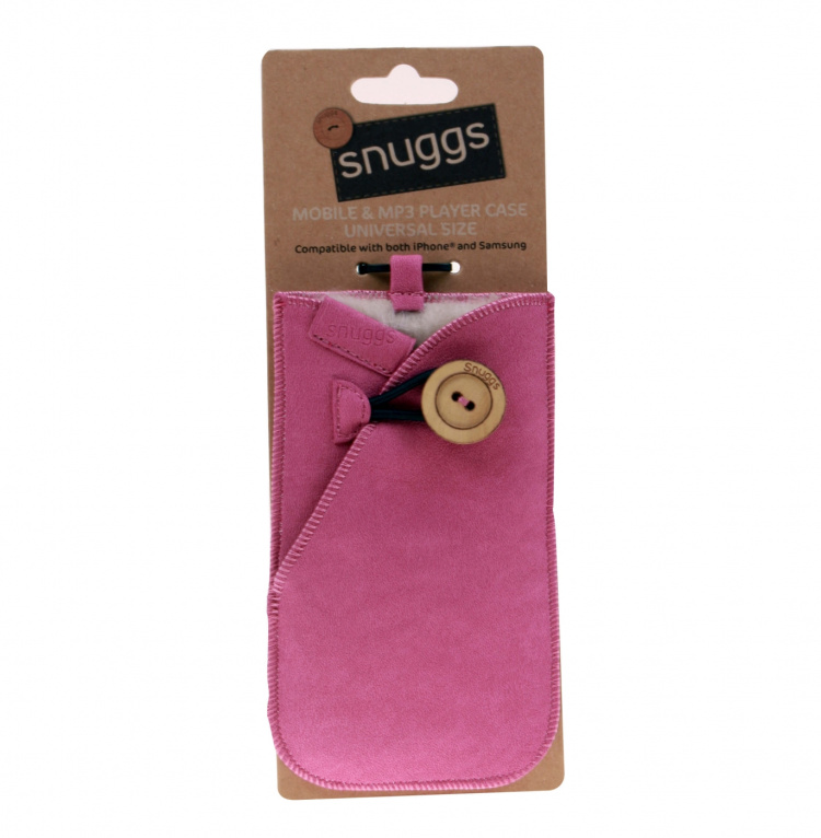 SNUGGS Mobil sleeve Universal Rosa Mocca Uld på indersiden