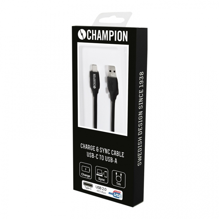 Champion USB 2.0 C till A, 1m Champion USB 2.0 C till A, 1m