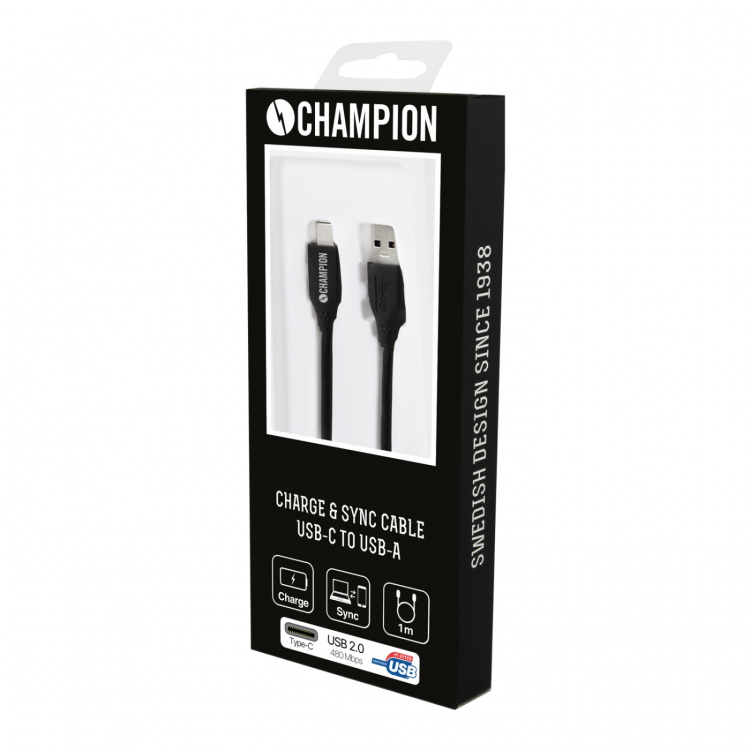 Champion USB 2.0 C till A, 1m Champion USB 2.0 C till A, 1m
