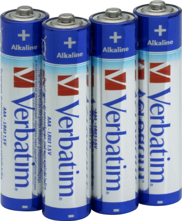 Verbatim Premium Alkaline, LR03 / AAA batterier, alkaliske, 1,5V, 4-pa