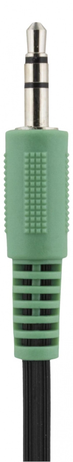 DELTACO høretelefon, volumekontrol, 2,5m kabel, sort/guld