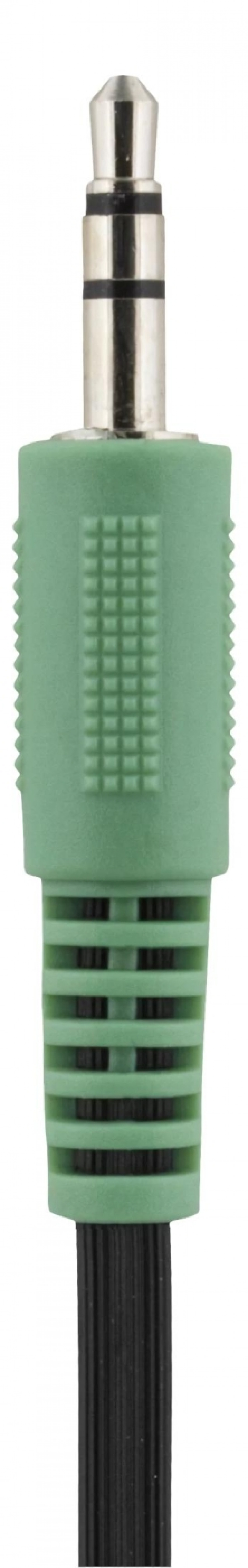 DELTACO høretelefon, volumekontrol, 2,5m kabel, sort/guld