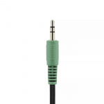 DELTACO høretelefon, volumekontrol, 2,5m kabel, sort/guld