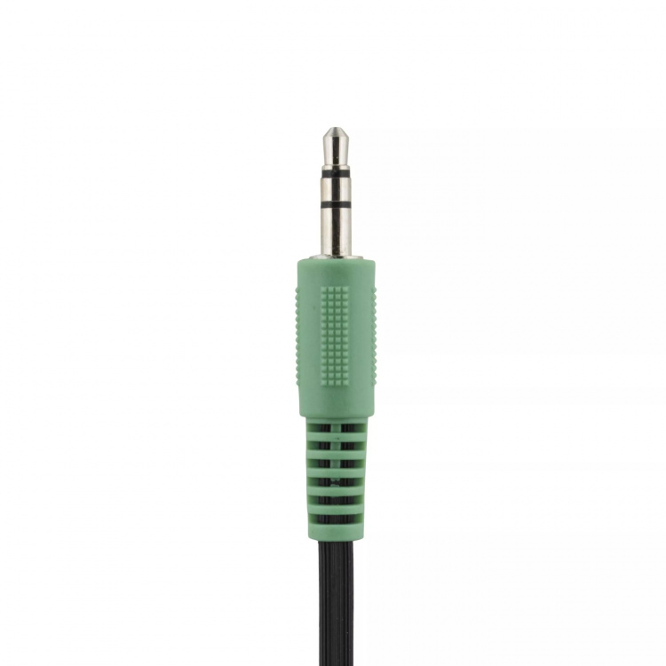 DELTACO høretelefon, volumekontrol, 2,5m kabel, sort/guld