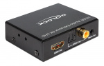 DeLOCK HDMI Stereo/5.1 audio extractor, UltraHD, S/PDIF, 3,5mm, black