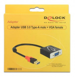 DeLOCK USB 3.0 to VGA adapter, 1920x1200, 0,2m, black
