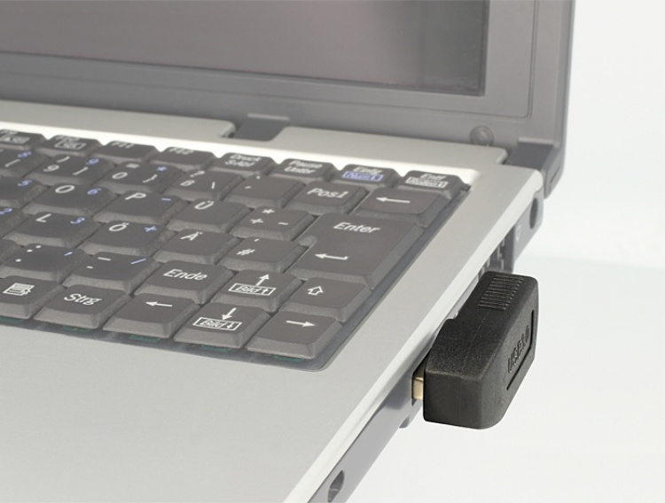 DeLOCK USB 3.0 adapter, angled 90° horizontal, male-female, black