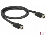 DeLOCK Firewire 800 kabel, 9-pin han - 9-pin han, 1m, sort