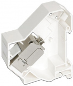 DeLOCK Keystone modulholder til montering på DIN-skinne, hvid