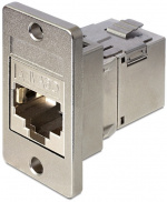 DeLOCK Keystone modulholder til montering i kabinet, metal, sølv