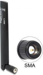 DeLOCK LTE antenne, omni, GSM/UMTS/WLAN/Bluetooth, SMA han, sort