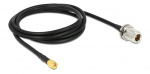 DeLOCK antenna cable, N jack - RP SMA plug , 50Ohm, 1,5m, black