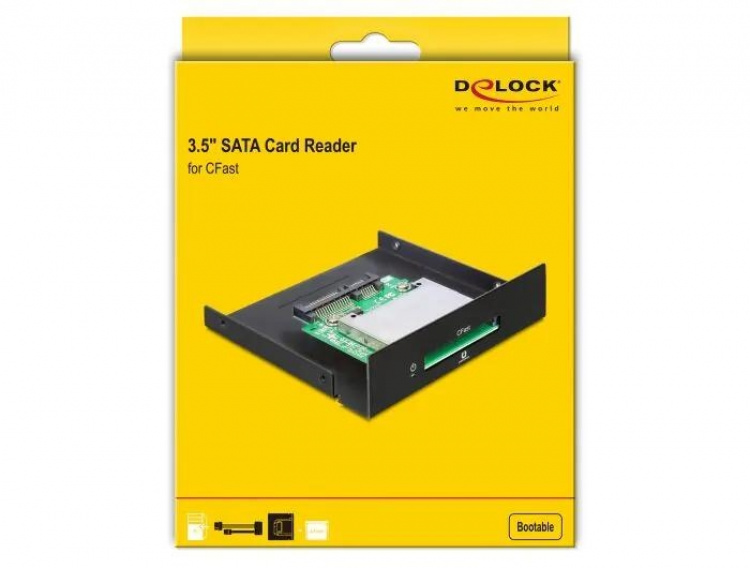 DeLOCK kortlæser, intern/3,5