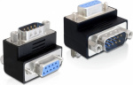 DeLOCK vinklet seriel adapter, DB9 han - hun, 270° vinkel, skruelås,
