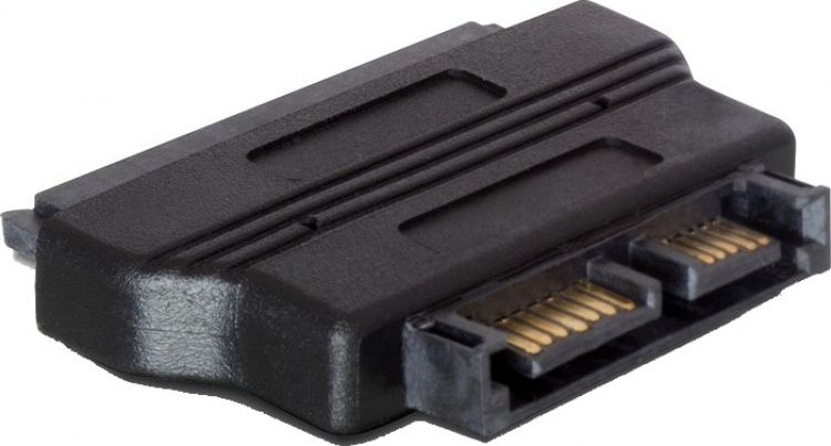DeLOCK SATA til Slim SATA adapter, hun-han, sort