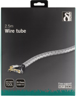 DELTACO kabelskjuler i nylon, 2,5m, grå