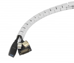 DELTACO Kabelskjulere i nylon, 25mm diameter, værktøj, 2,5m, hvid