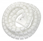 DELTACO Kabelskjulere i nylon, 25mm diameter, værktøj, 2,5m, hvid