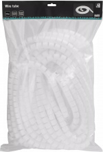 DELTACO Kabelskjulere i nylon, 25mm diameter, værktøj, 20m, hvid