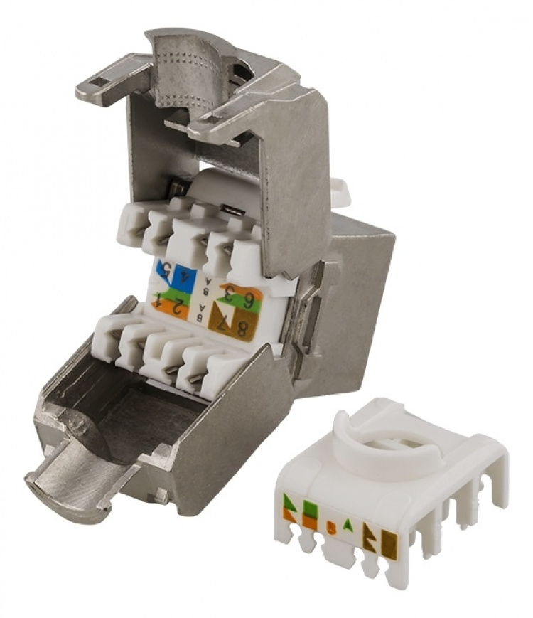 DELTACO FTP Cat6a Keystone Connector, 