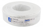 DELTACO Højtalerkabel, 2x0,75mm, hvid, rulle, 100m