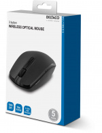 DELTACO trådløs optisk mus, 3 knapper og scrol, 1000 DPI, USB nano-m