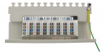 DELTACO Patch Panel, 8xRJ45, Cat6a, wall-mountable, metal, gray DELTACO Patch Panel, 8xRJ45, Cat6a, wall-mountable, metal, gray