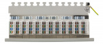 DELTACO Patch Panel, 12xRJ45, Cat6a, wall-mountable, metal, gray