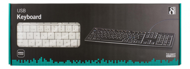DELTACO Keyboard, 105 keys, Nordic layout, USB, white, 13 media keys, DELTACO Keyboard, 105 keys, Nordic layout, USB, white, 13 media keys,
