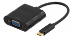 DELTACO USB 3.1 to VGA adapter, Type C ma - VGA fe, 1080p, bag, black DELTACO USB 3.1 to VGA adapter, Type C ma - VGA fe, 1080p, bag, black