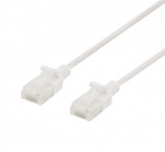 DELTACO U/UTP Cat6a patch cable, slim, 3,5mm diameter, 0,3m, white DELTACO U/UTP Cat6a patch cable, slim, 3,5mm diameter, 0,3m, white
