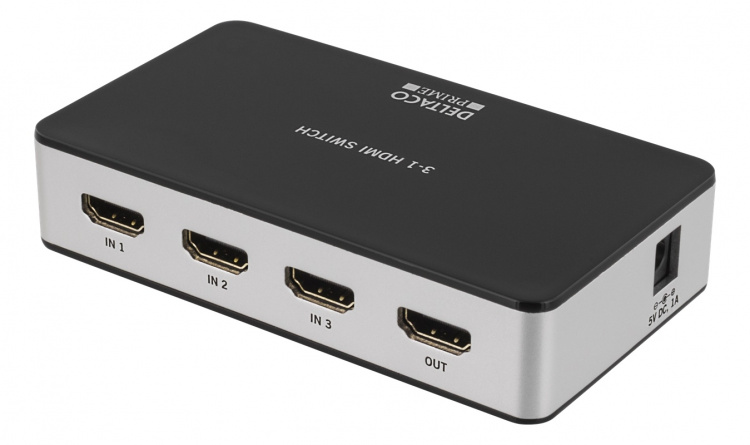 Premium HDMI-switch med 3 porte, IR-fjernbetjening, Ultra HD i 60 Hz, sort Premium HDMI-switch med 3 porte, IR-fjernbetjening, Ultra HD i 60 Hz, sort
