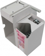 Depositionsbox til sedler, 4 nøgler og beslag til ophængning, beige