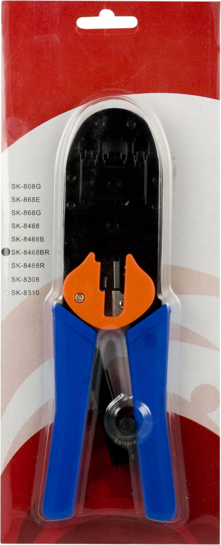 DELTACO Modulværktøj til 4/6/8-pin med afbidere/skrallere, blå