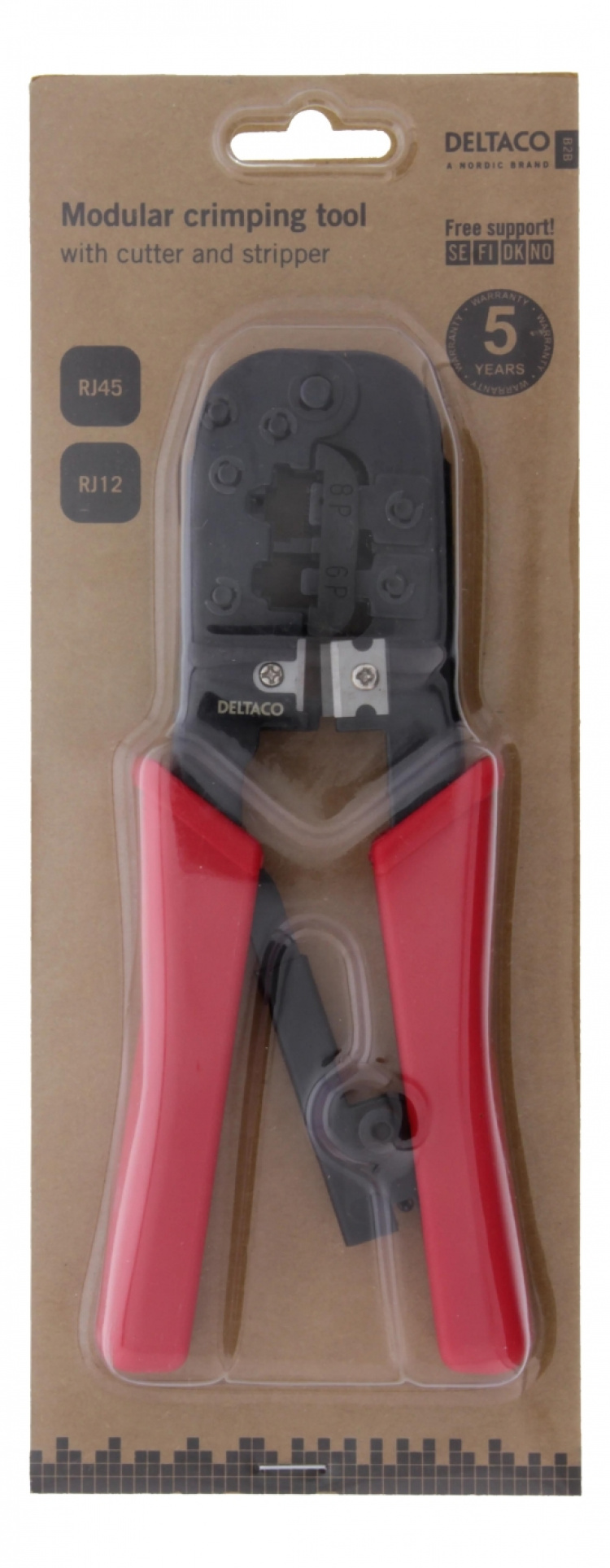 DELTACO Modulværktøj til 6/8-pin med afbider/afisolering