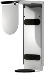 Plain, computerholder til montering under bord, sølv