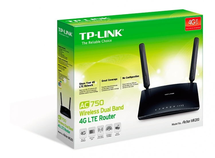 TP-Link AC750 Wireless Dual Band 4G LTE Router TP-Link AC750 Wireless Dual Band 4G LTE Router