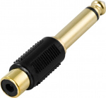 DELTACO multimedie-adapter, RCA hun til 6,3mm han, mono