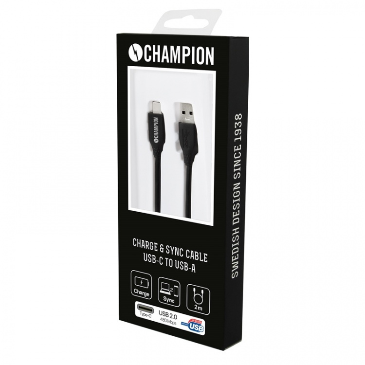 Champion USB 2.0 C till A, 2m Champion USB 2.0 C till A, 2m