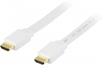 DELTACO platt HDMI kabel, HDMI High Speed with Ethernet, HDMI Type A h