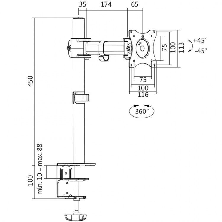LogiLink Monitorarm 13-27 LogiLink Monitorarm 13-27