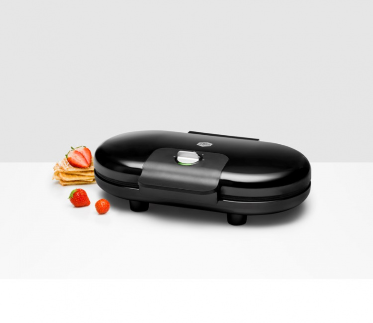 OBH Nordica Vaffeljern 6969 Select Dobbelt, Sort