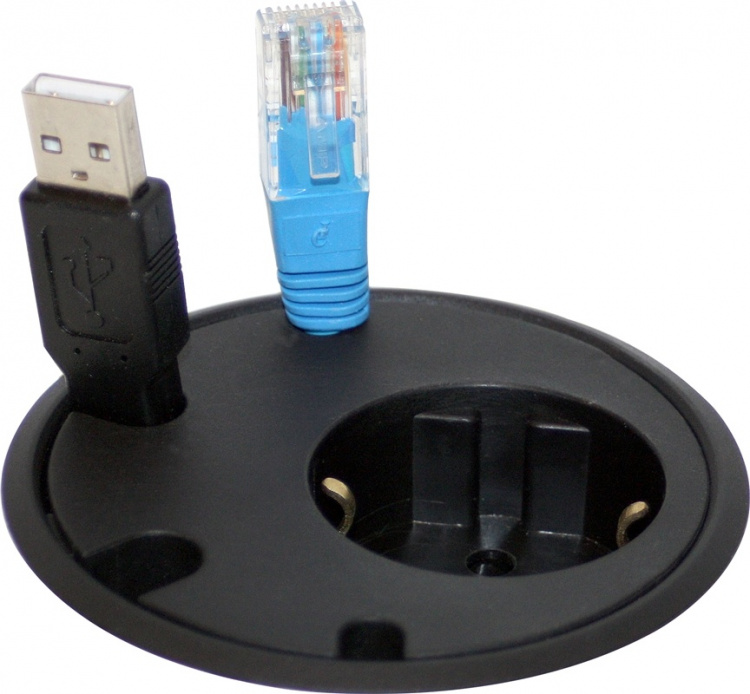 Powerdot Satellit PD10 - Satelit med et CEE 7/4 stik, fire huller til