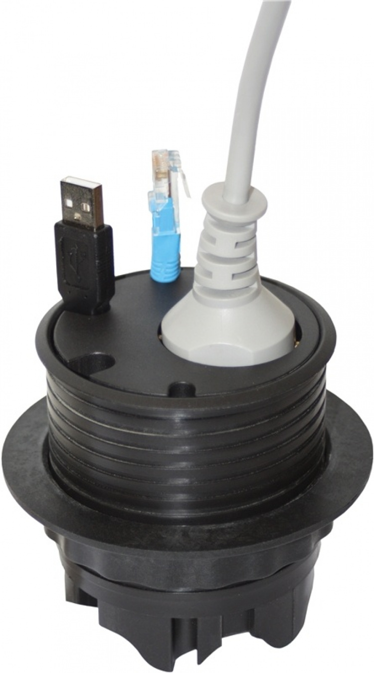 Powerdot Satellit PD11 - Satellit med et CEE 7/4 stik, fire huller til