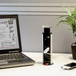 SmartLine PopUp stikdåse, 3xCEE 7/4, 1,5m kabel, sort/sølv