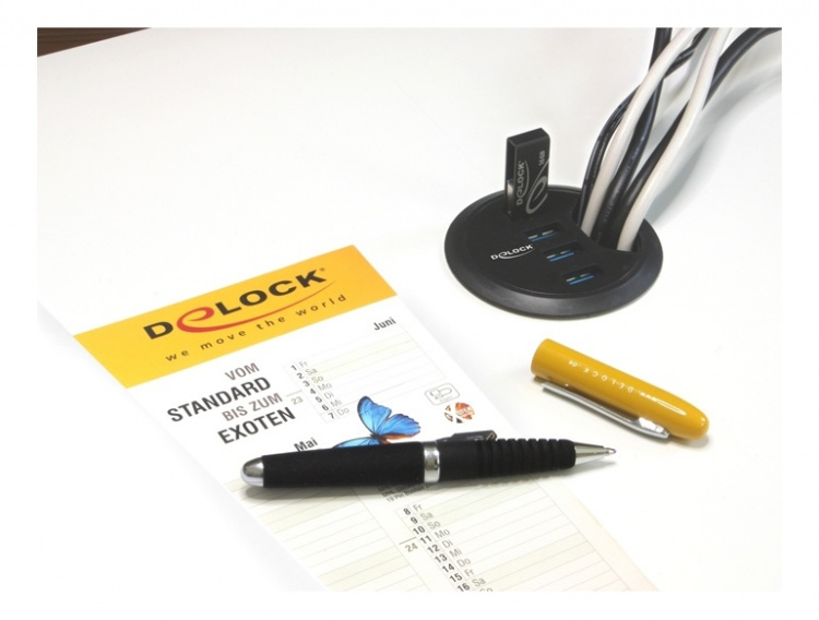 Delock In-Desk Hub 4 Port USB 3.0  Delock In-Desk Hub 4 Port USB 3.0