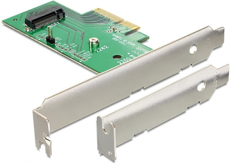 DeLOCK kontrollerkort, PCI-E 4.0 x4, 1xM.2(NGFF),inkl lavprofils brack