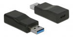 DeLOCK USB-konverter, USB-C - USB-A, 3.1 Gen 2, sort DeLOCK USB-konverter, USB-C - USB-A, 3.1 Gen 2, sort