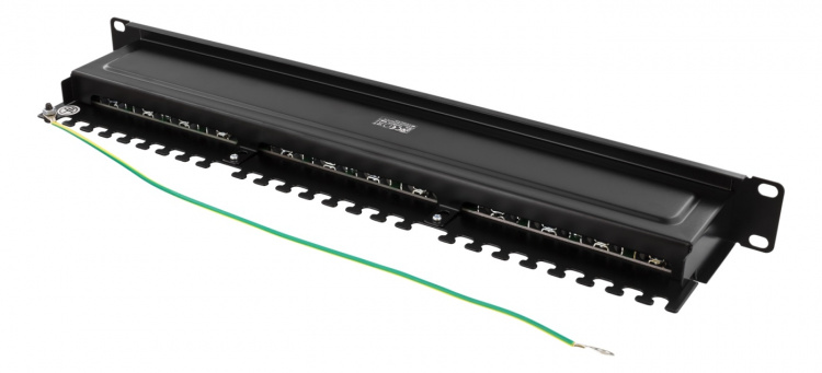 DELTACO STP patch panel, 24xRJ45, Cat6, 1U, 19